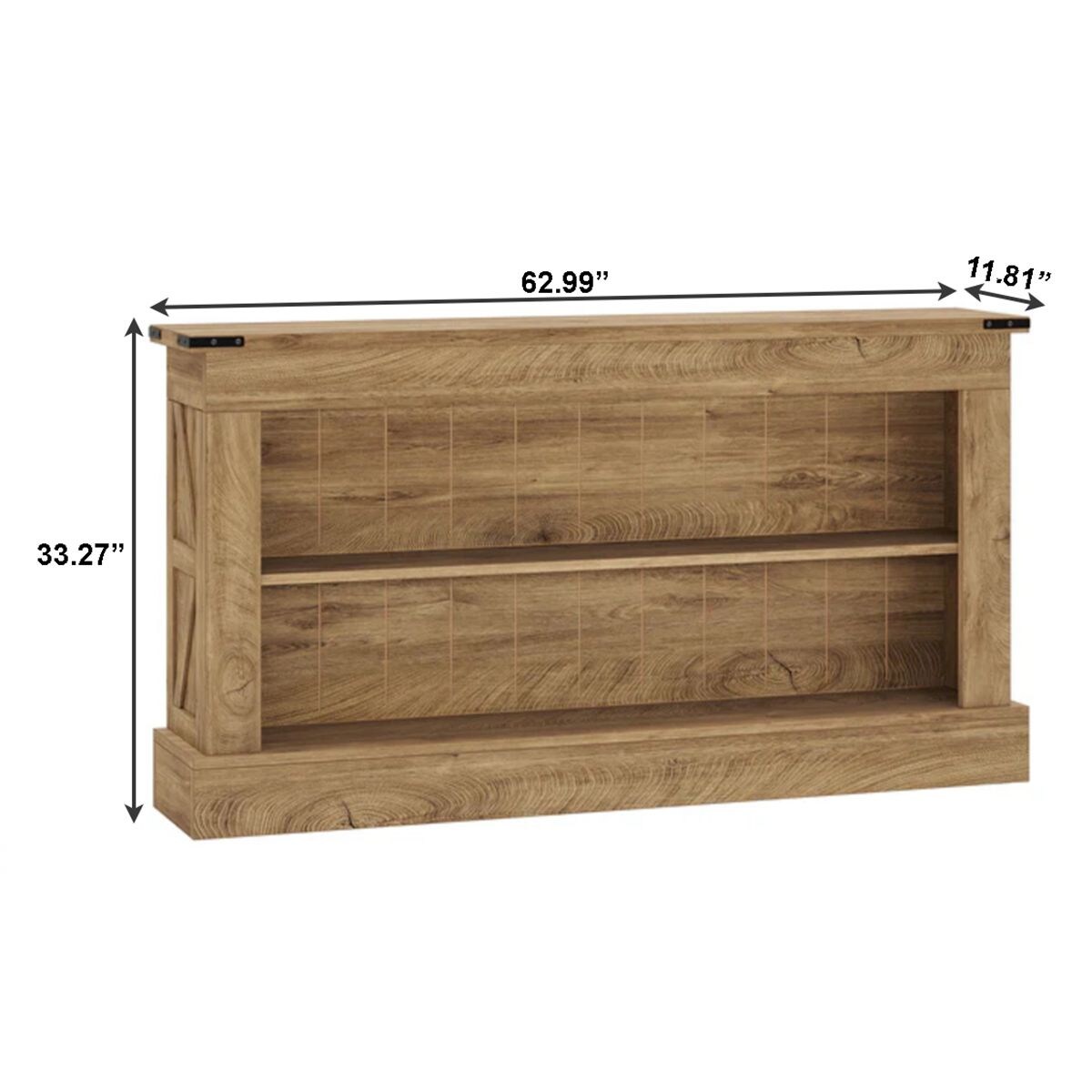 Long 63" Console Table with Storage Drawers for Entryway or Behind Sofa