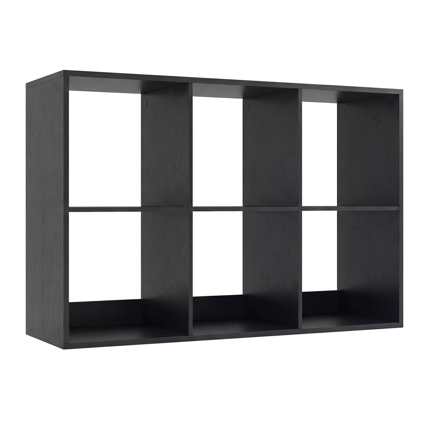 Freestanding Cube Storage Shelf Organizer Engineered Wood Bookcase with Open Compartments and Wide Tabletop for Home Office