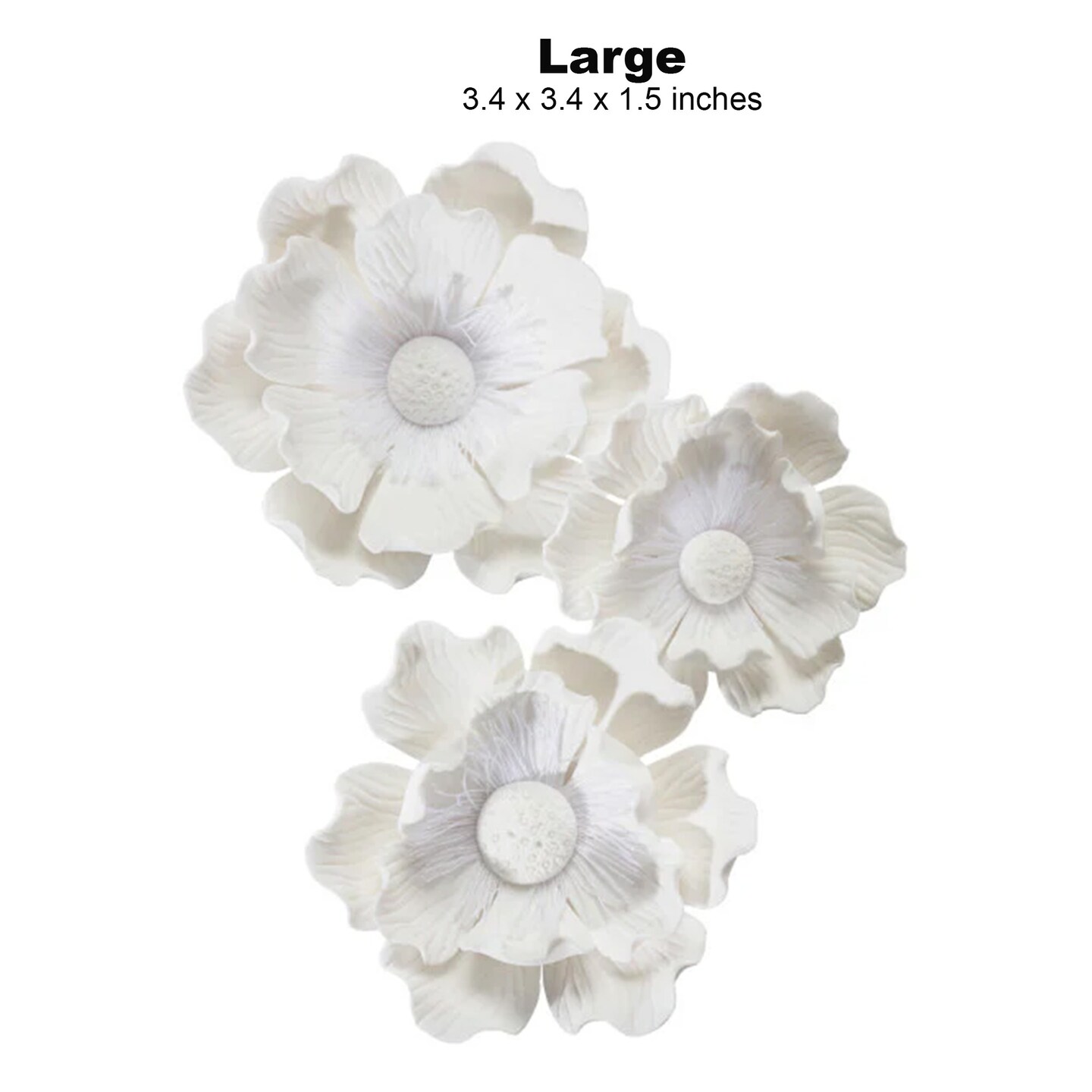 Poppy Assortmenth Gum Paste Flower - Select your size