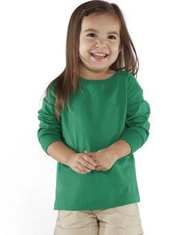 Rabbit Skins&#xAE; Toddler Crew Neck Long-Sleeve Fine Jersey T-Shirt - 3302