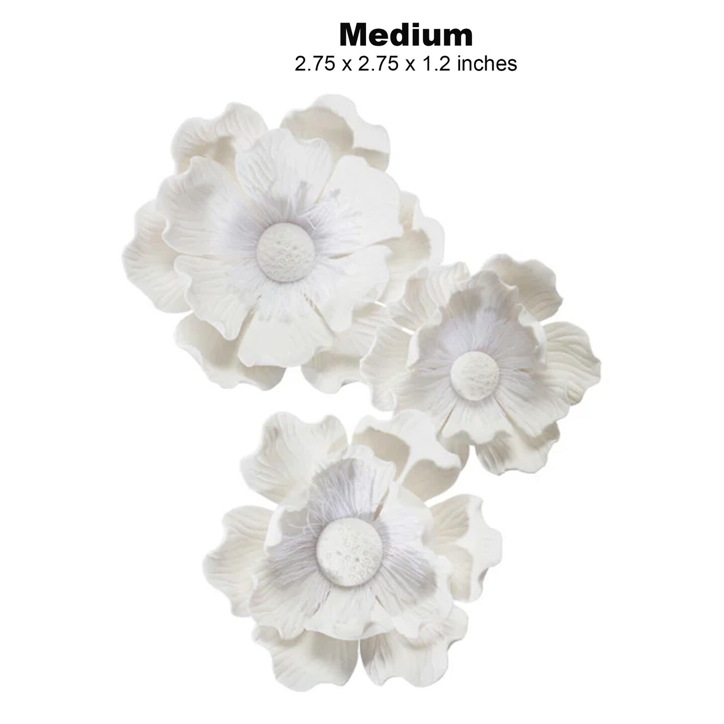 Poppy Assortmenth Gum Paste Flower - Select your size