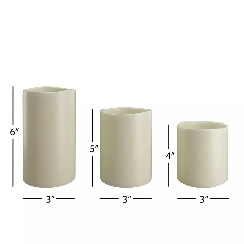 Flameless LED Candle Set of 3 with Remote 4 and 8 Hr Timer for Home Decor