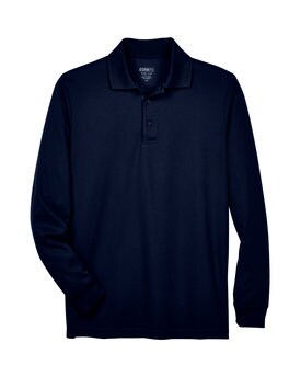 CORE365® Men’s Pinnacle Performance Long Sleeve Piqué Polo – Moisture-Wicking, UV Protection, Anti-Microbial, Athletic Fit