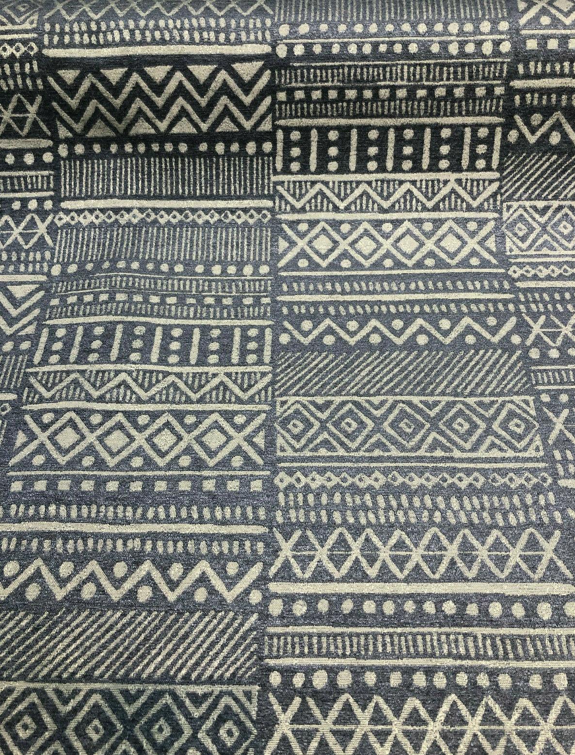 1 Yard Upholstery Chenille Fabric Stripe Nightfall Soft Durable 54% Rayon 46% Polyester 54 Inch Width