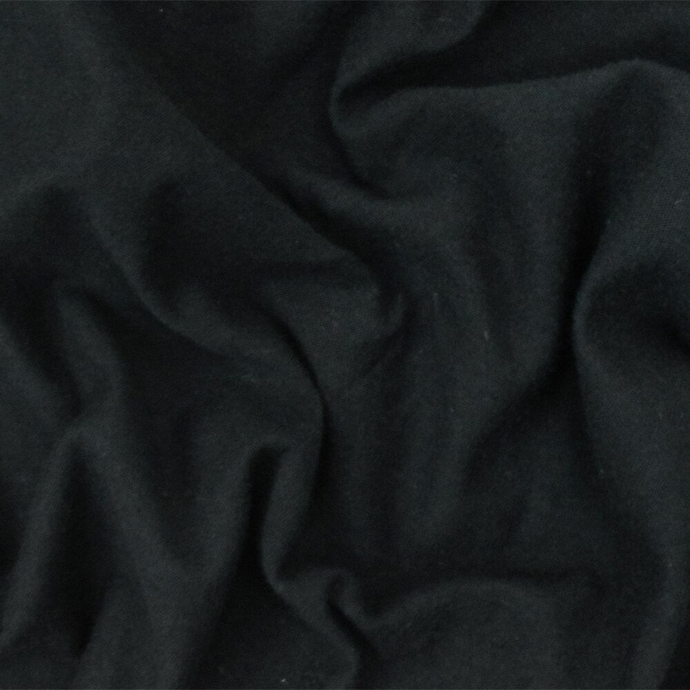 Black Famous Designer Combed Cotton Baby Jersey Knit Fabric By the Yard