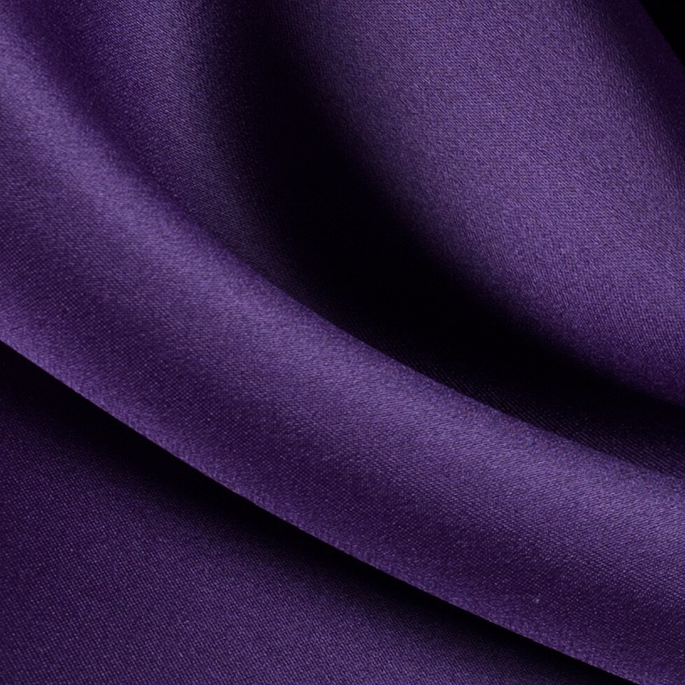 1 Yard Luxury Silk Satin-Face Organza Fabric Majesty Purple Solid Couture Material 54&#x22; Width