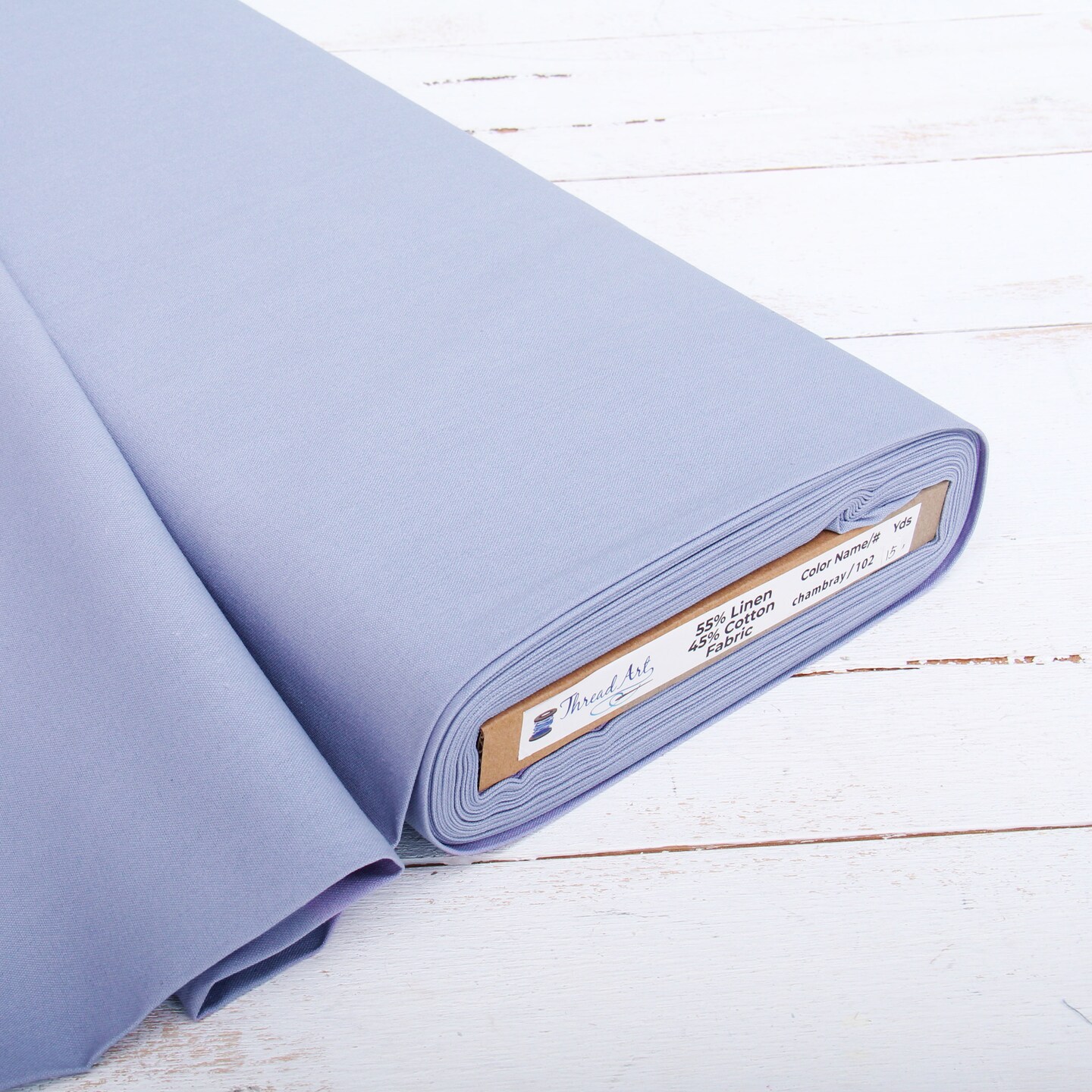 Threadart Linen Fabric By The Yard - Embroidery Fabric 55" Width- Premium Cotton Linen Fabric for Embroidery, Cross Stitch, Apparel, Linen Canvas, Home Décor