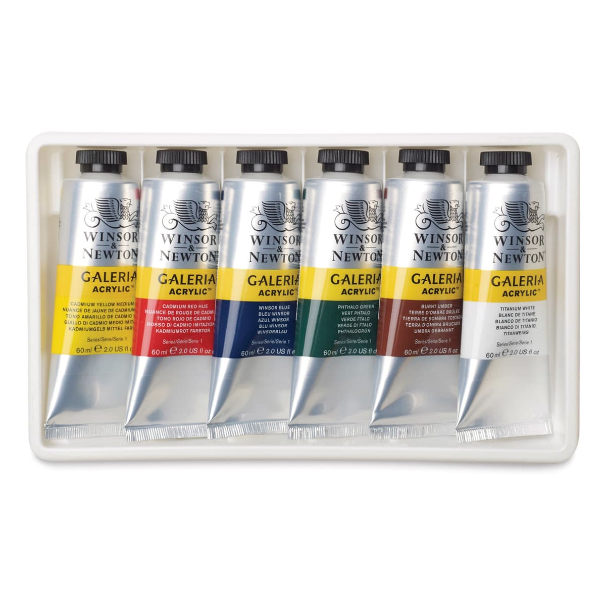 Winsor & Newton Galeria Acrylics - Set of 6, Assorted Colors, 60 ml
