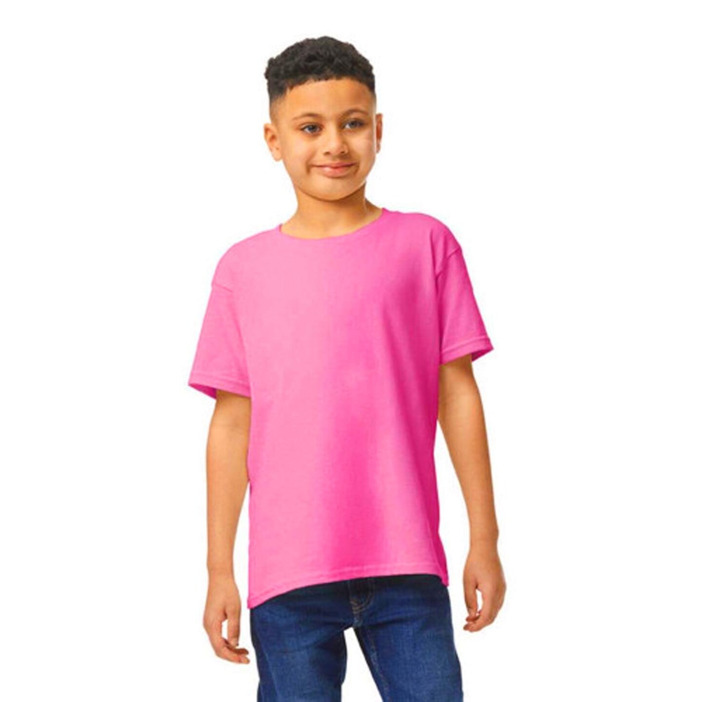 Youth Short Sleeve Heavy Cotton Crewneck T-Shirt for Durable, Breathable & Everyday Wear