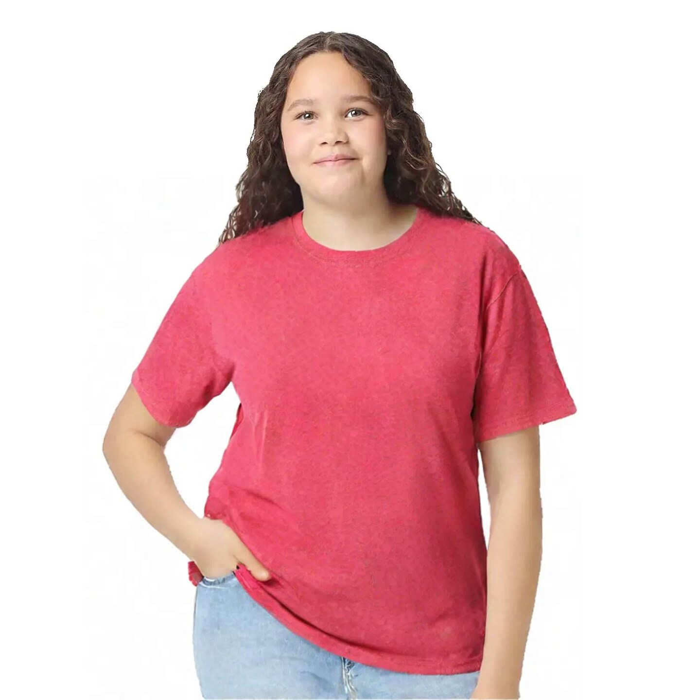 Youth Short Sleeve Heavy Cotton T-Shirt Breathable and Long Lasting