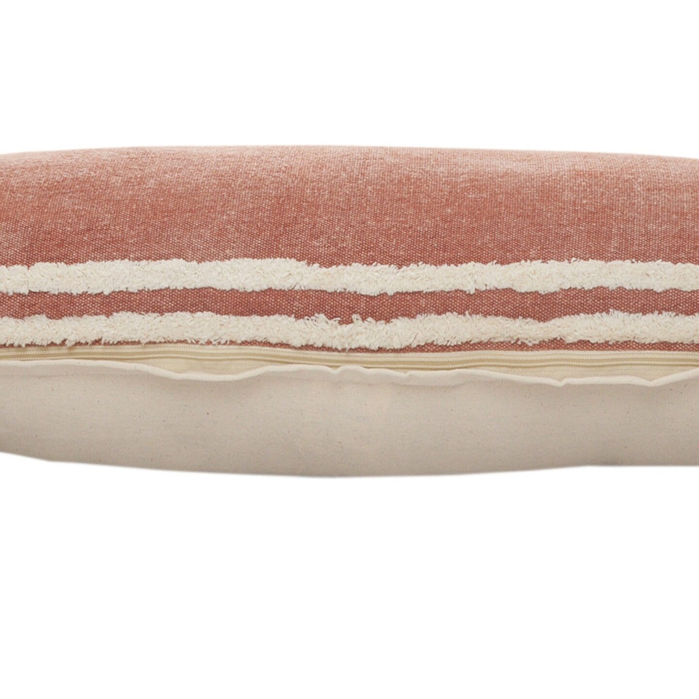 Edge Collections - 14" x 36" - Orange - Decorative Striped Pillow for Home Accent - 1 Piece