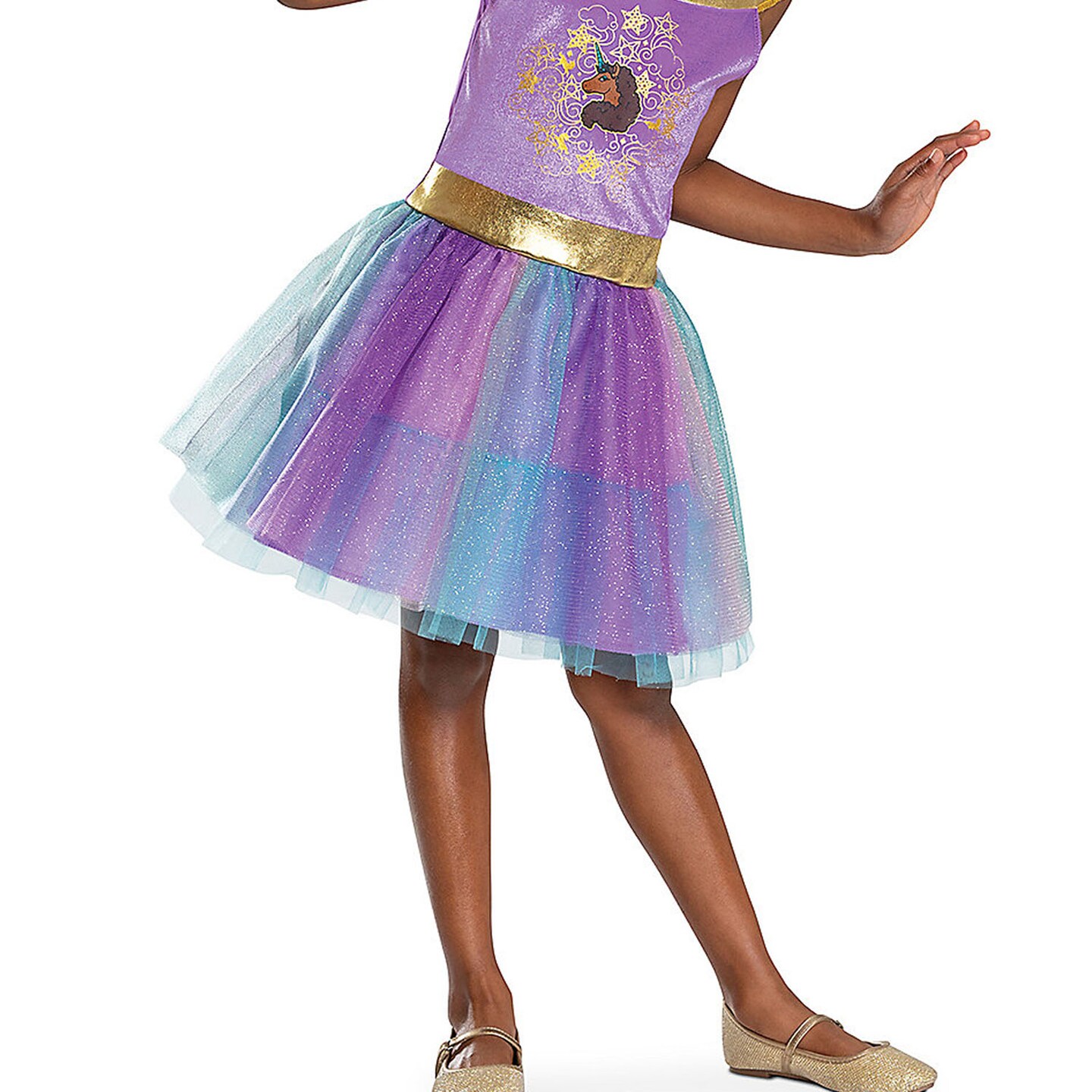 Girl&#x27;s Classic Afro Unicorn Dress Costume