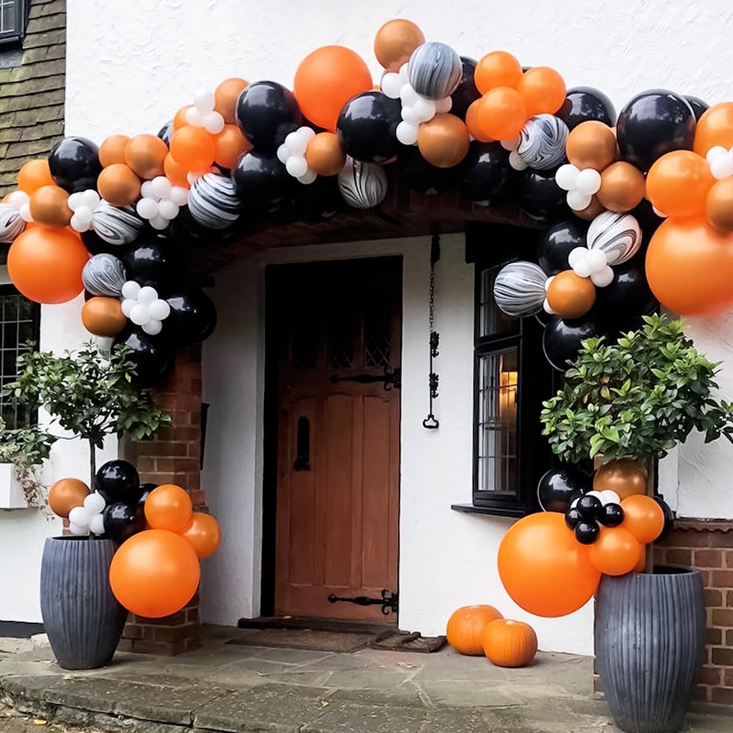 RUBFAC 87pcs Orange Balloons Different Sizes 18 12 10 5 Inches for Garland Arch, Premium Orange Latex Balloons for Birthday Wedding Baby Shower Bridal Shower Party Decorations