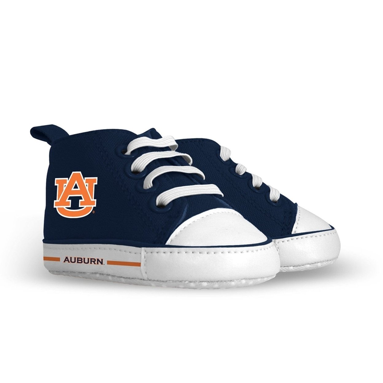 Auburn Tigers Baby Shoes Unisex High Top Pre-Walkers Soft Fabric Grippers