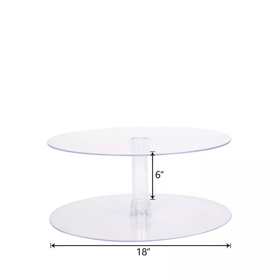 1 18&#x22; Tier Acrylic Birthday Party Catering Display Cake Stand Decorations Events