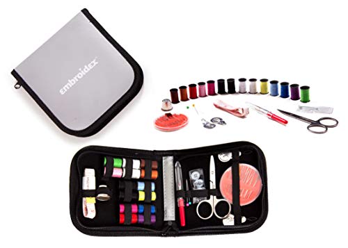 Embroidex Sewing Kit for Home, Travel &#x26; Emergencies - Filled with Quality Notions Scissor &#x26; Thread - Great Gift