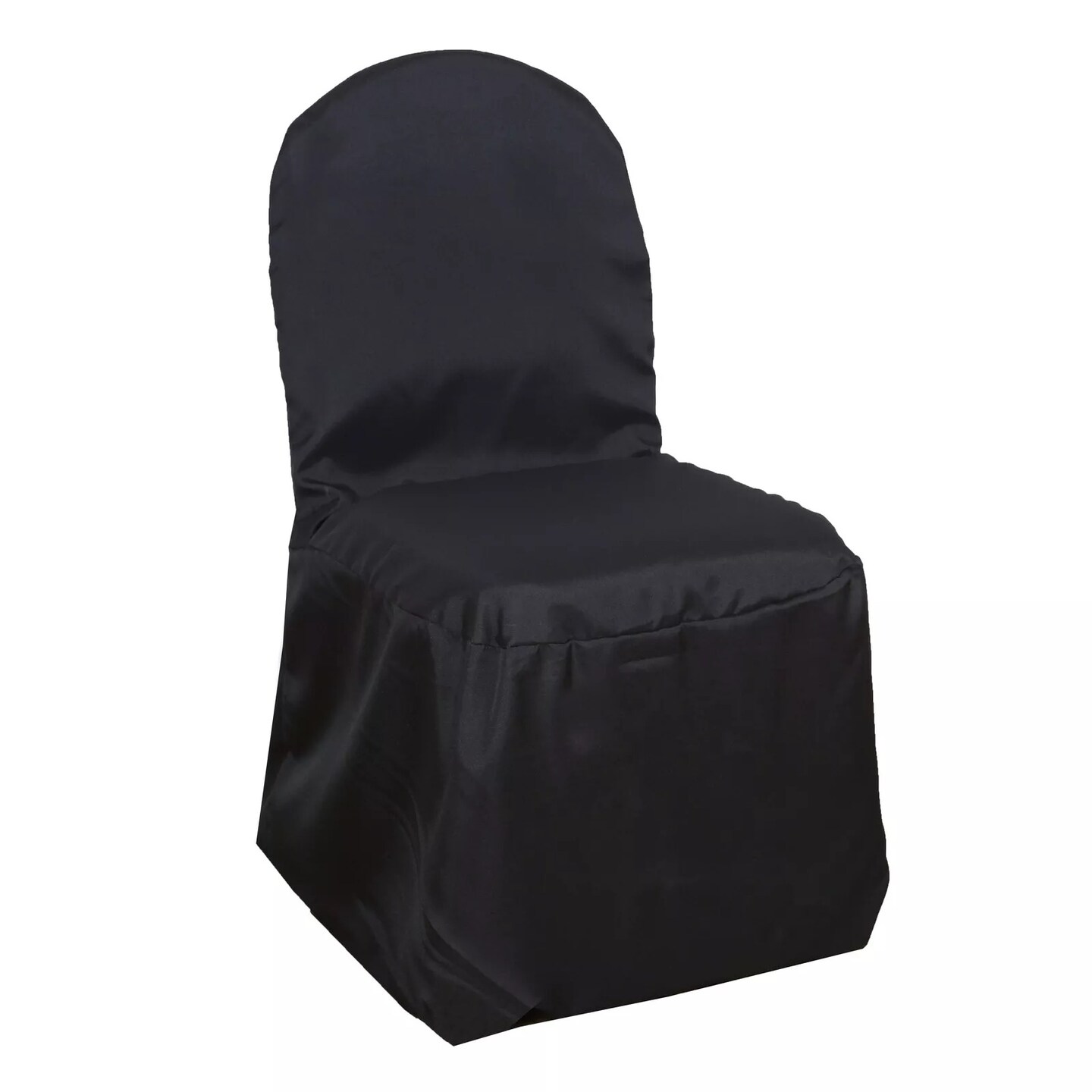 100 BLACK Polyester BANQUET CHAIR COVERS Wedding Ceremony Supplies Event D&#xE9;cor
