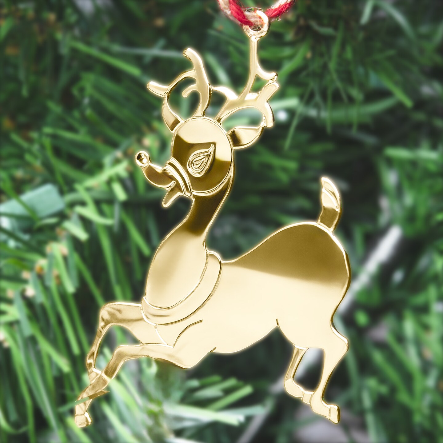Gloria Duchin Goldtone Reindeer Christmas Ornament