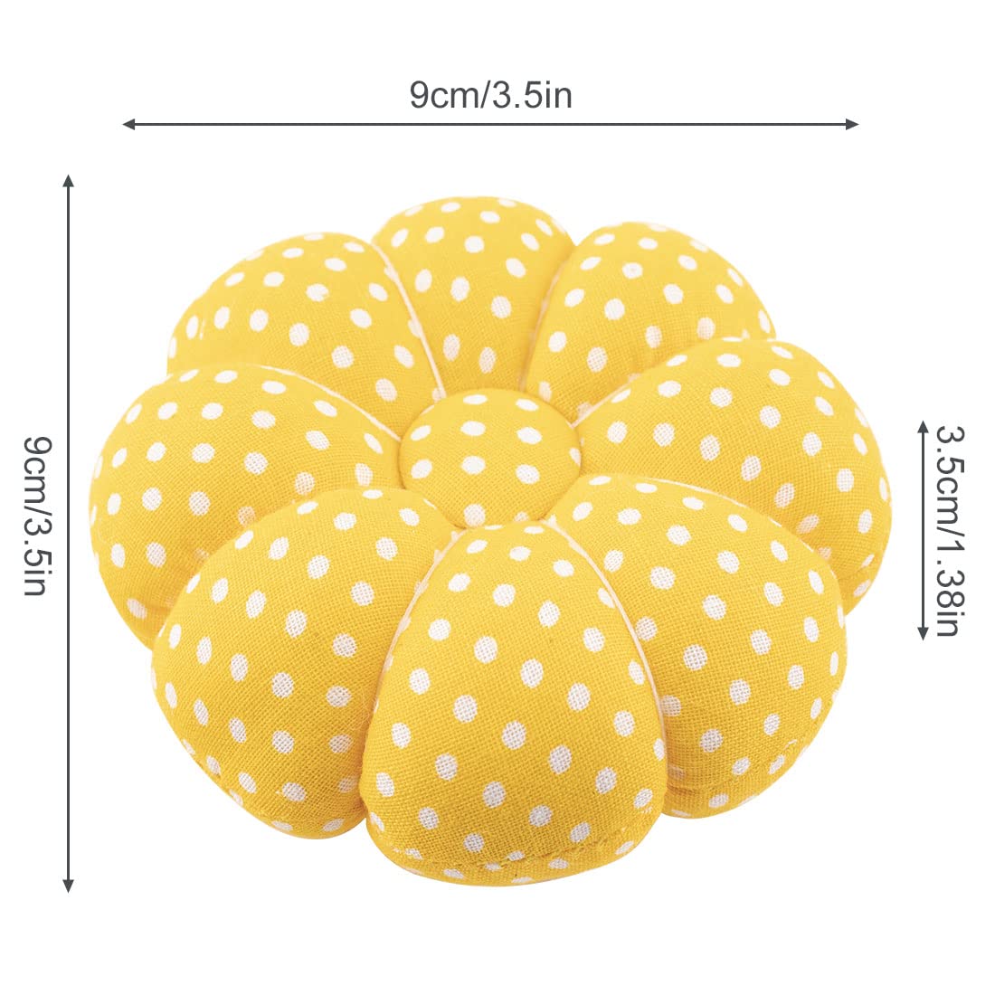 Rolybag Pin Cushions Wrist Pins Cushions with Elastic Strap Pumpkin Needle for Sewing Cushion Pincushions for Needlework or DIY Crafts(Yellow)