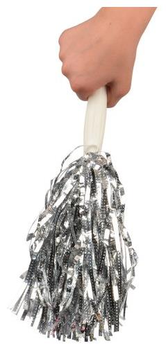 Silver Metallic Pom Poms