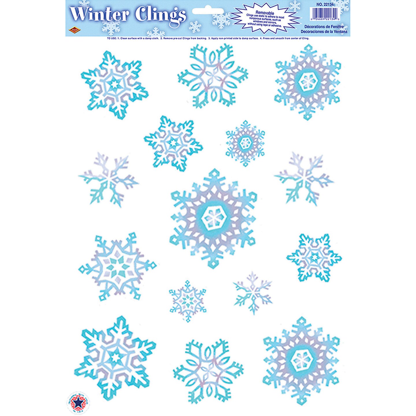 Crystal Snowflake Window Clings