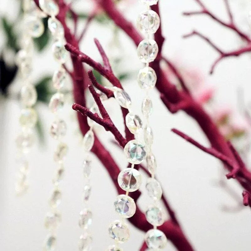 10 yards Crystal Like Garland with Iridescent Beads Wedding Centerpiece