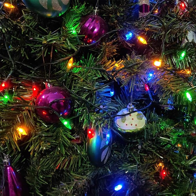 Battery Operated String Lights with Timer - Christmas Lights Outdoor String Lights 100LED 8 Modes String Lights Mini Lights Set for Wedding Party Home Garden Patio Wreath, Waterproof, Multicolored