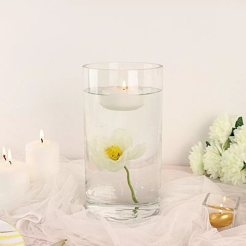 10&#x22; tall Cylinder Clear Glass Vases Wedding Party Centerpieces