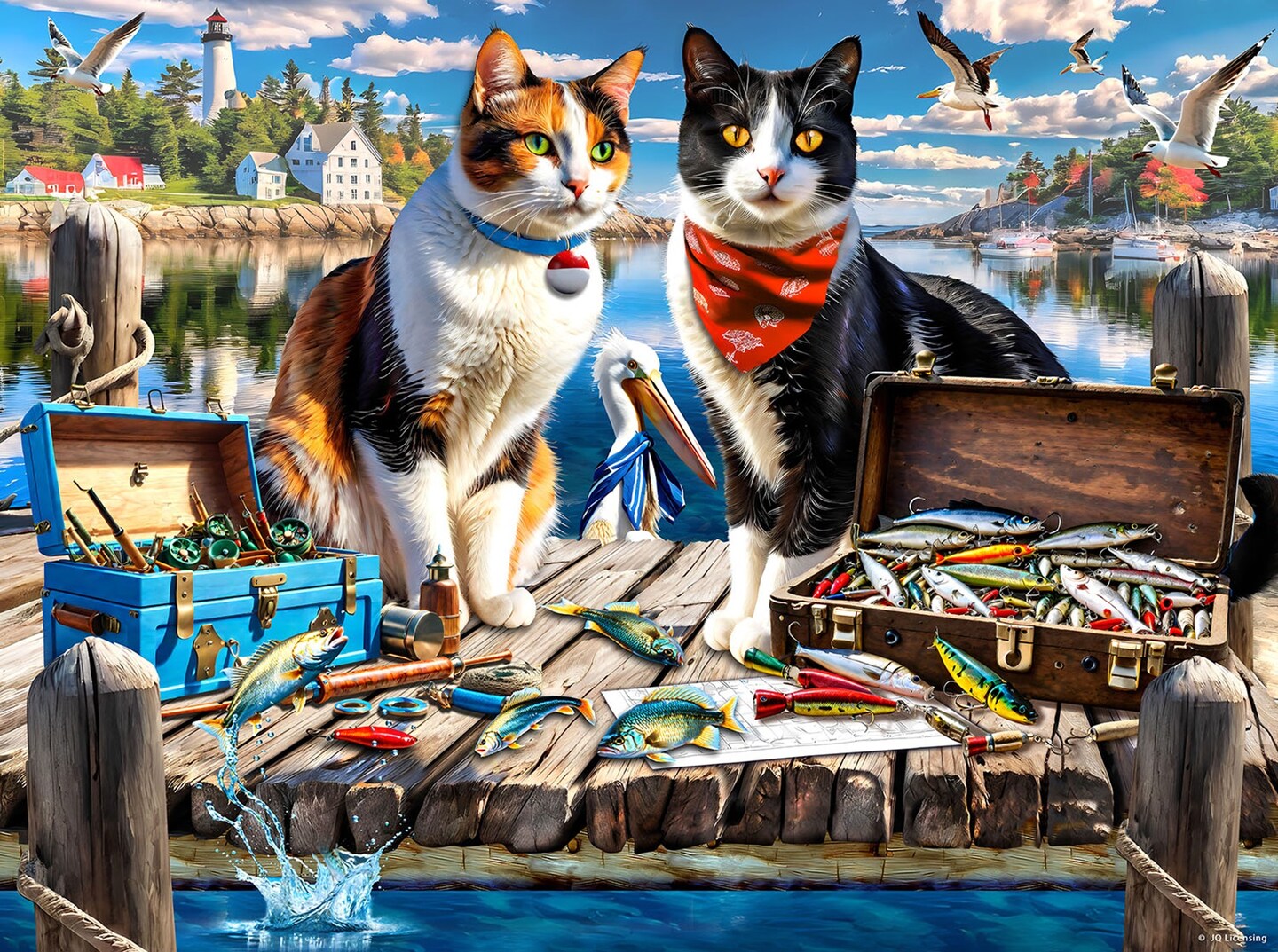 Sunsout Wharf Cats 1000 pc   Jigsaw Puzzle 71821
