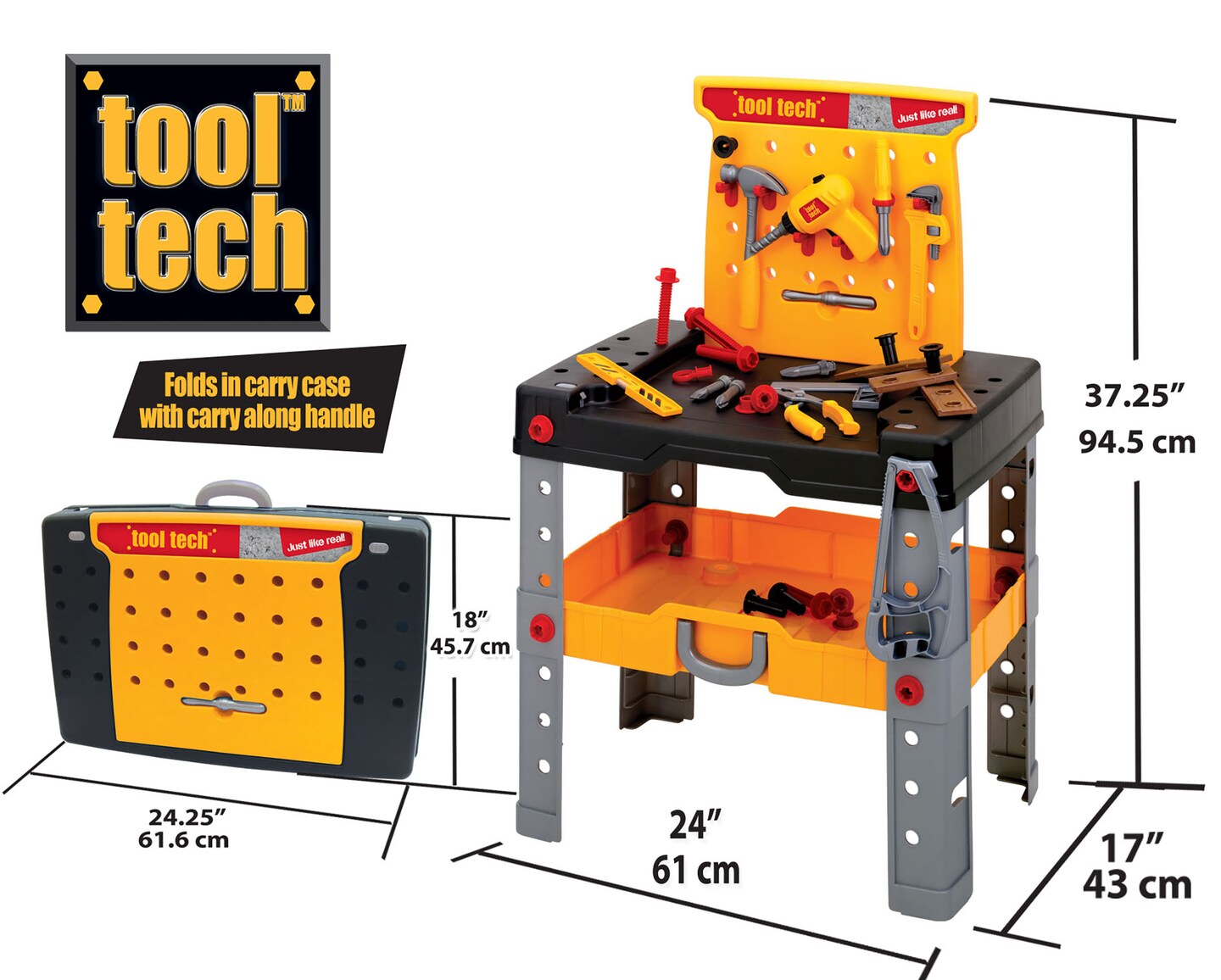 Tool Tech Take-Along Work Bench 50 Piece Playset w/ Tools