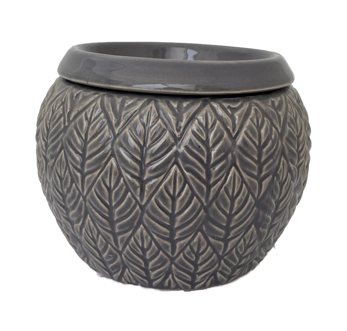 Sherborn Self Watering Glazed Ceramic Pot - Titanium - 5.25 x 4.25"