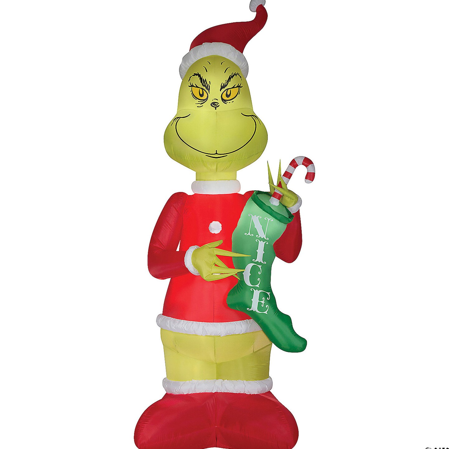 Blow Up Inflatable Grinch with Stock Giant Outdoor Yard Decoration