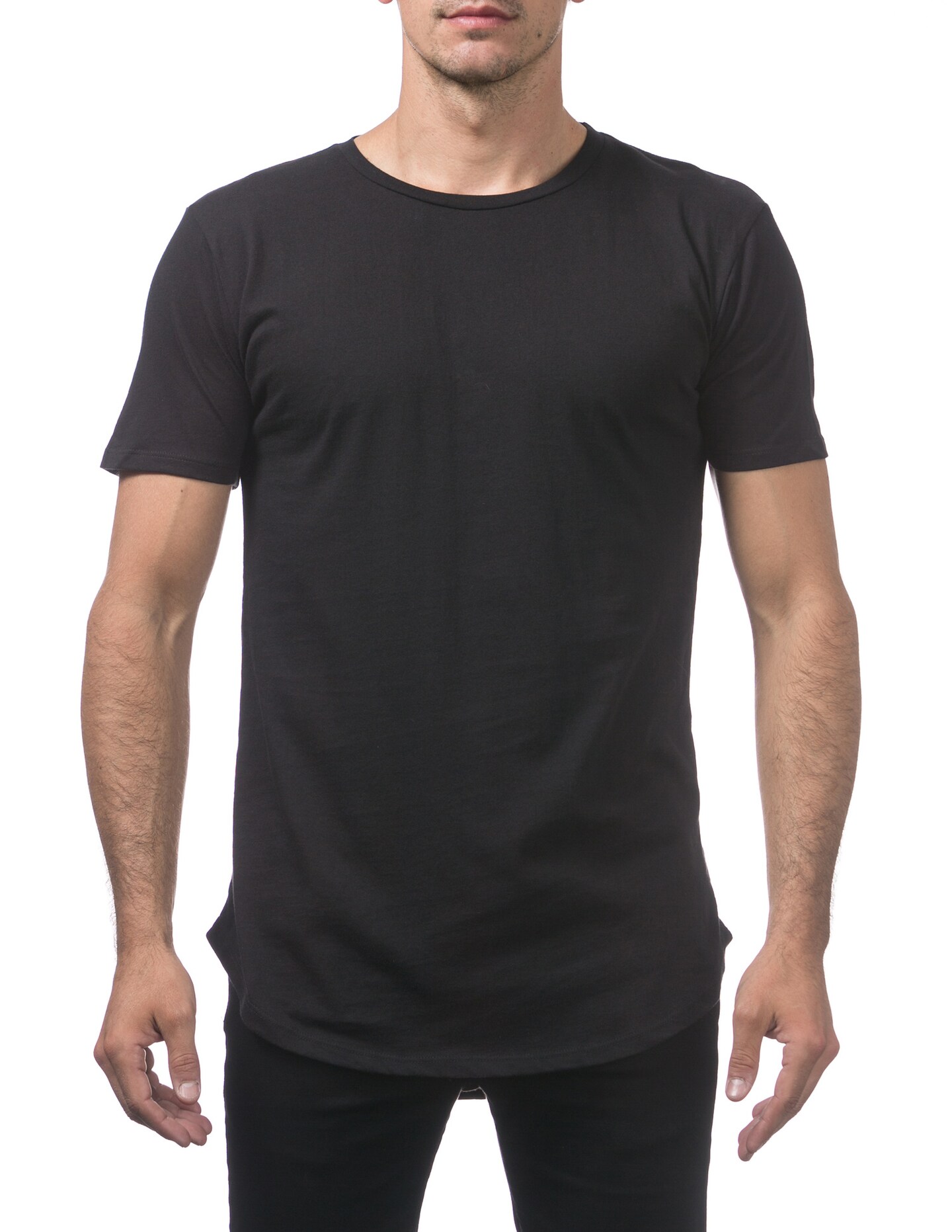 6 Pack : Longline Curved Hem Short Sleeve T shirt