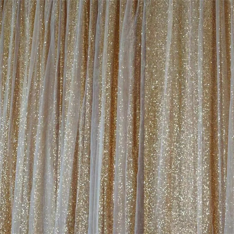 20 ft x 10 ft GOLD Sequins BACKDROP Wedding Party Photo Booth Decorations