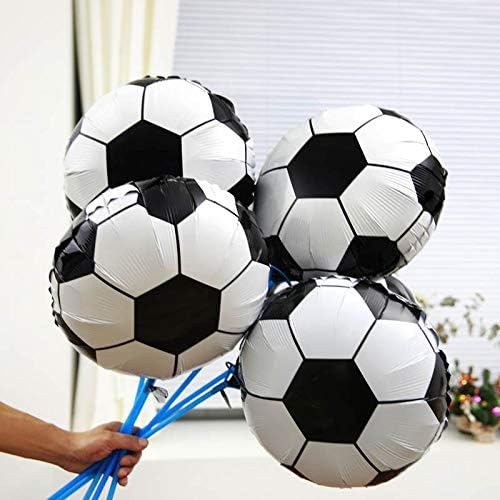 10pcs Soccer Balloons - 18 Inch Mylar Soccer Balloons for World Cup Party Decorations