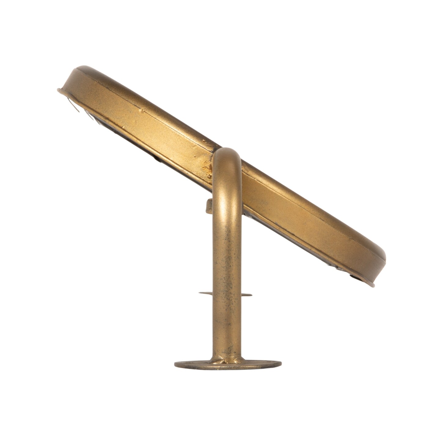 Hello Honey Oval Metal Framed Wall Mirror with Brackets, Gold