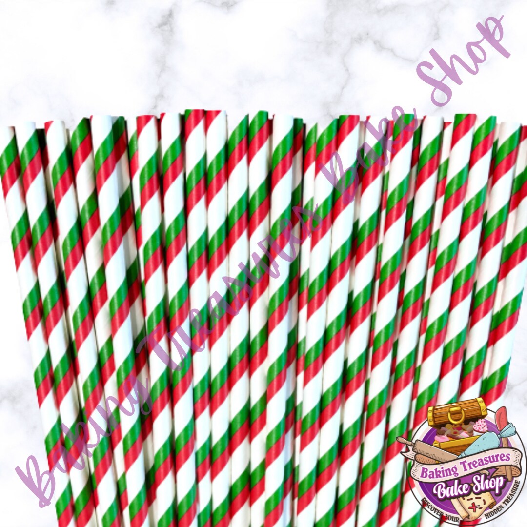 Christmas Candy Cane Paper Straws*