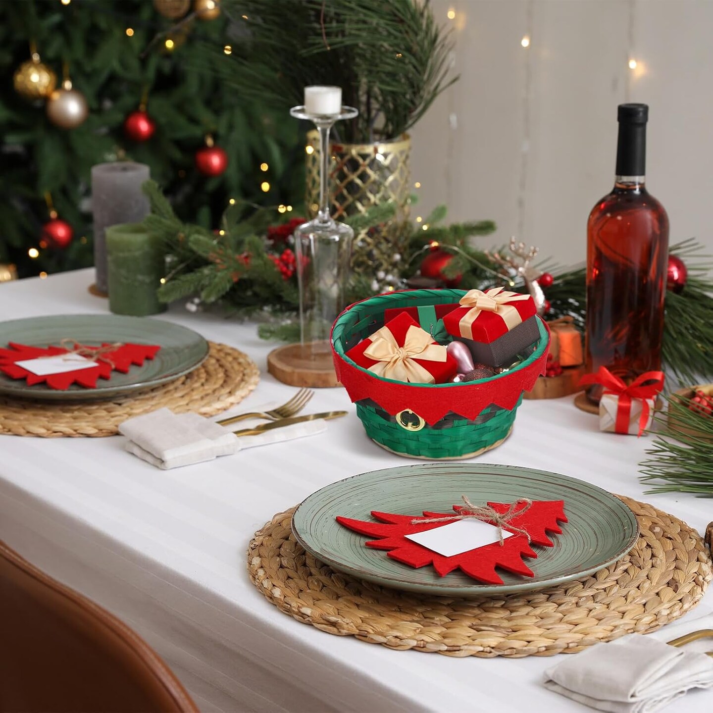 2 Pcs Christmas Basket Christmas Gift Basket