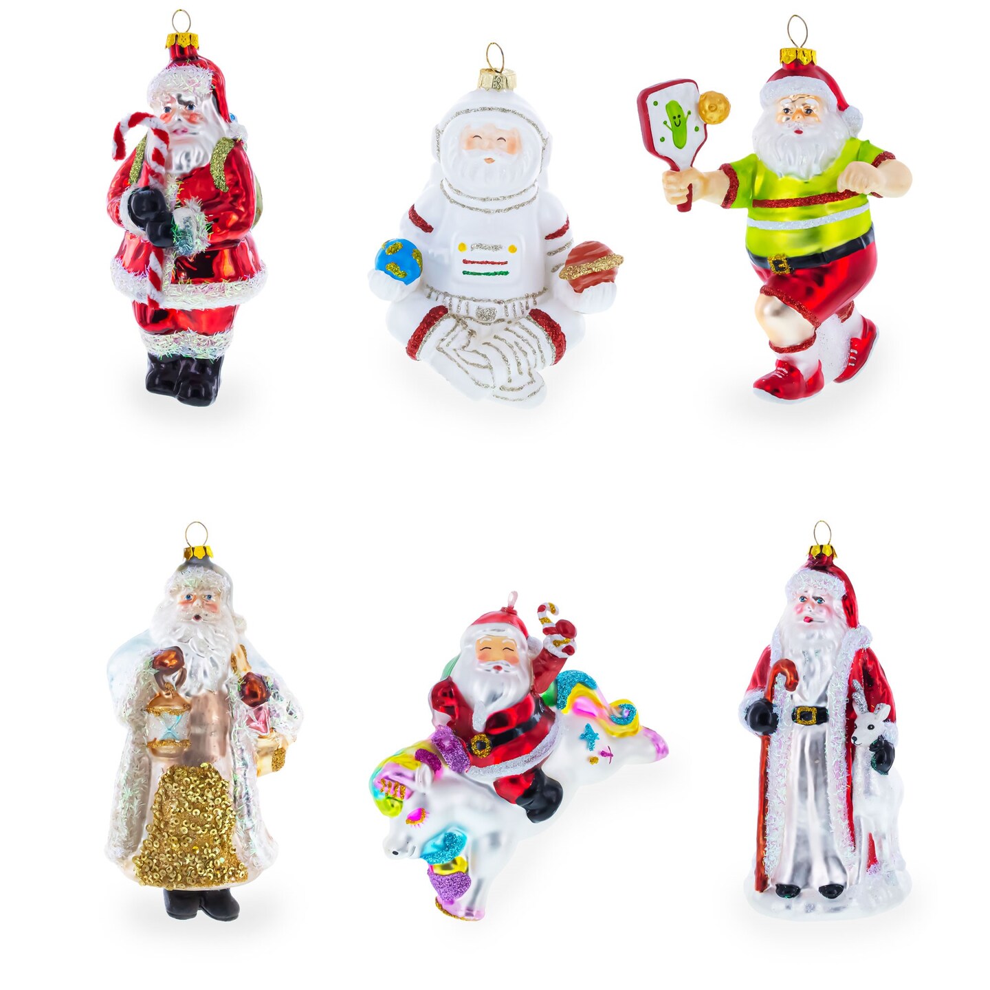 White Owl Glass Christmas Ornament