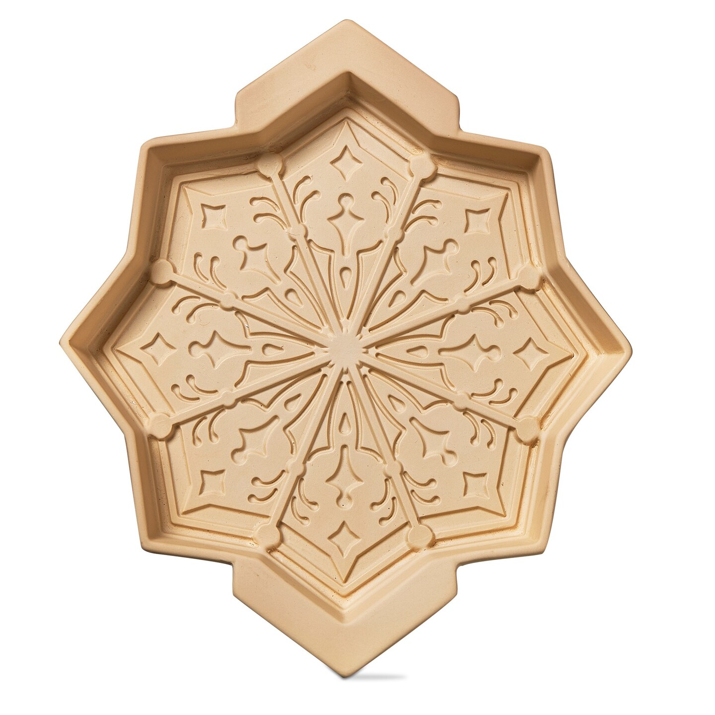 9.56&#x22; x 10.9&#x22; Snowflake Shortbread Baker Porcelain Mold