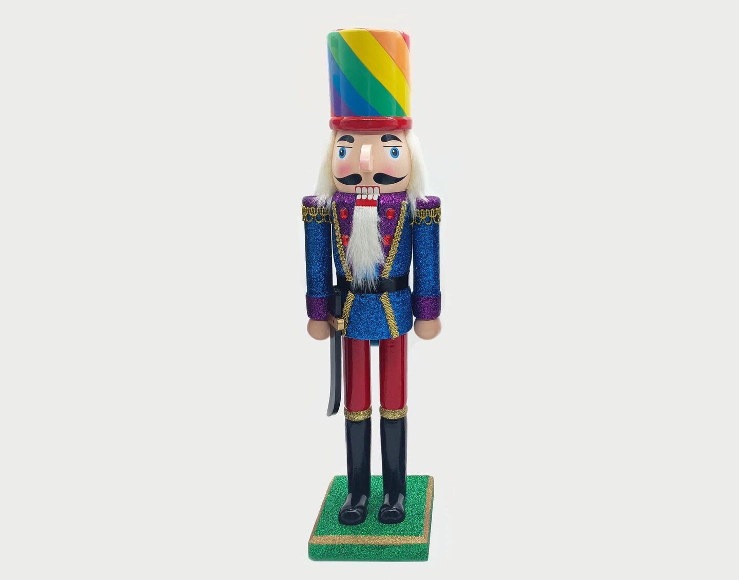 Wooden Rainbow Soldier Nutcracker Wizardi