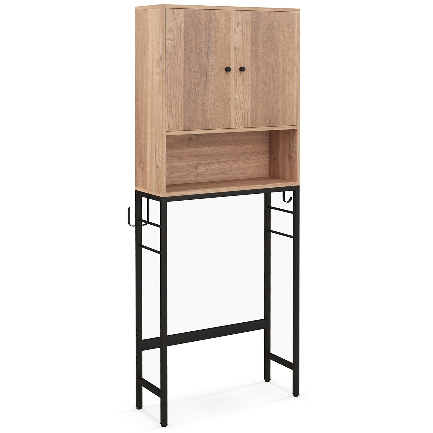 Over The Toilet Storage Cabinet with 2 Doors and Adjustable Shelf