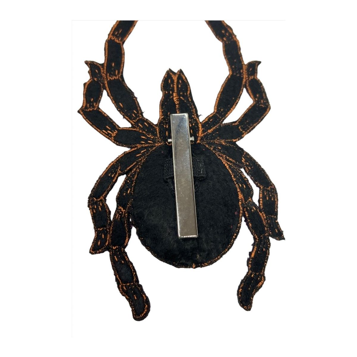 6&#x22; Velvet Spider Clip: Black/Purple