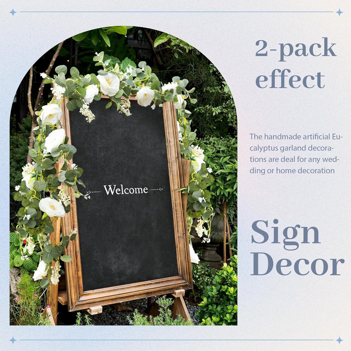 Eucalyptus Leaves Greenery Garland for Wedding Table Runner Backdrop Party