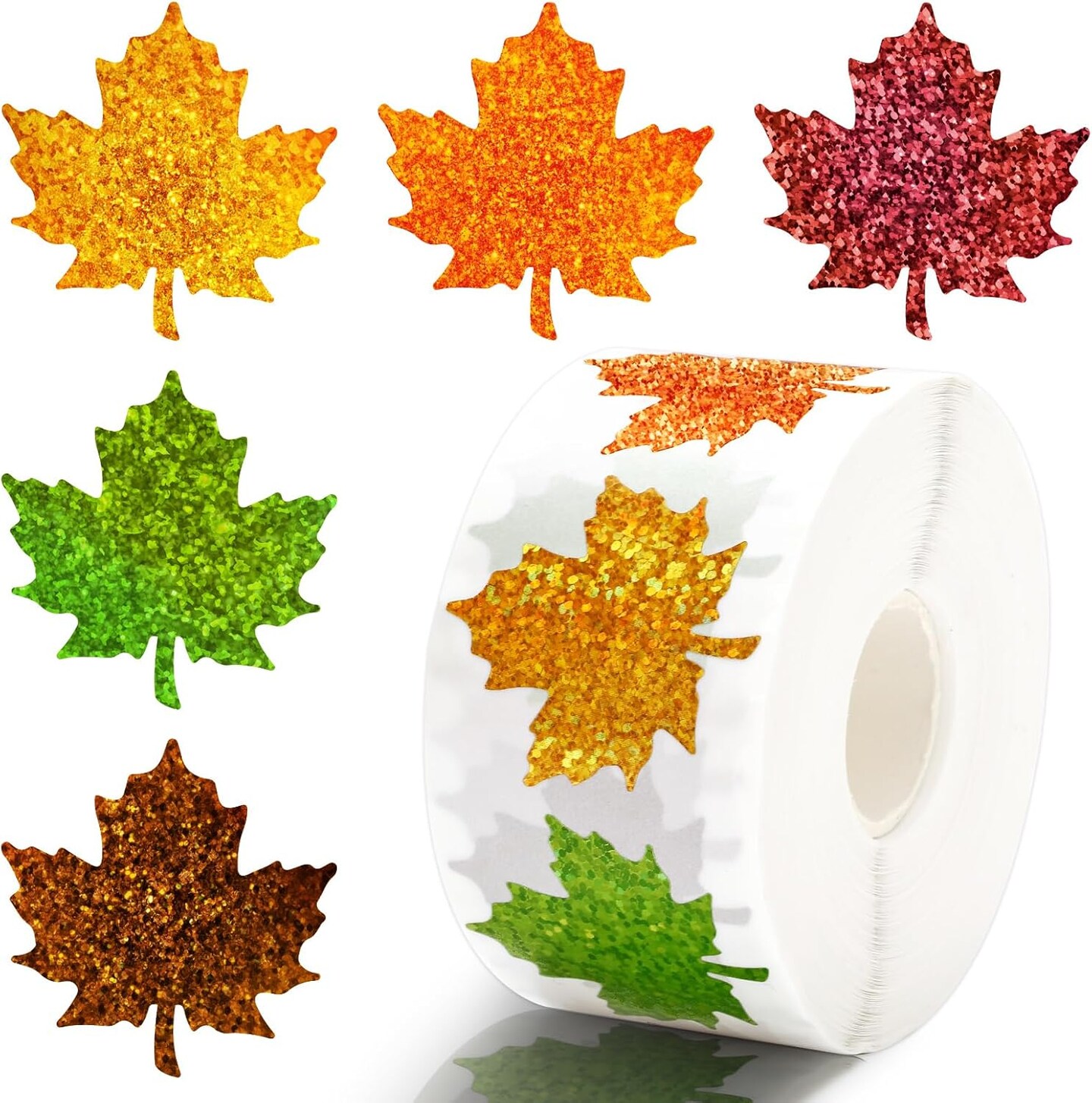 1000Pcs Fall Thanksgiving Stickers (Green)