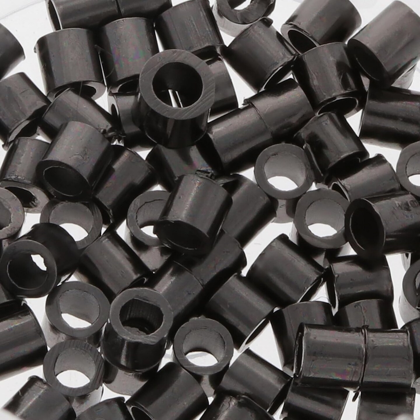 The Beadsmith Tube Crimp Beads, 2 x 2mm, 100 Pieces, Black Oxide Color, Uniform Cylindrical Shape, No Sharp Edges, Designed to Secure The Ends of Jewelry Stringing Wires and Cables