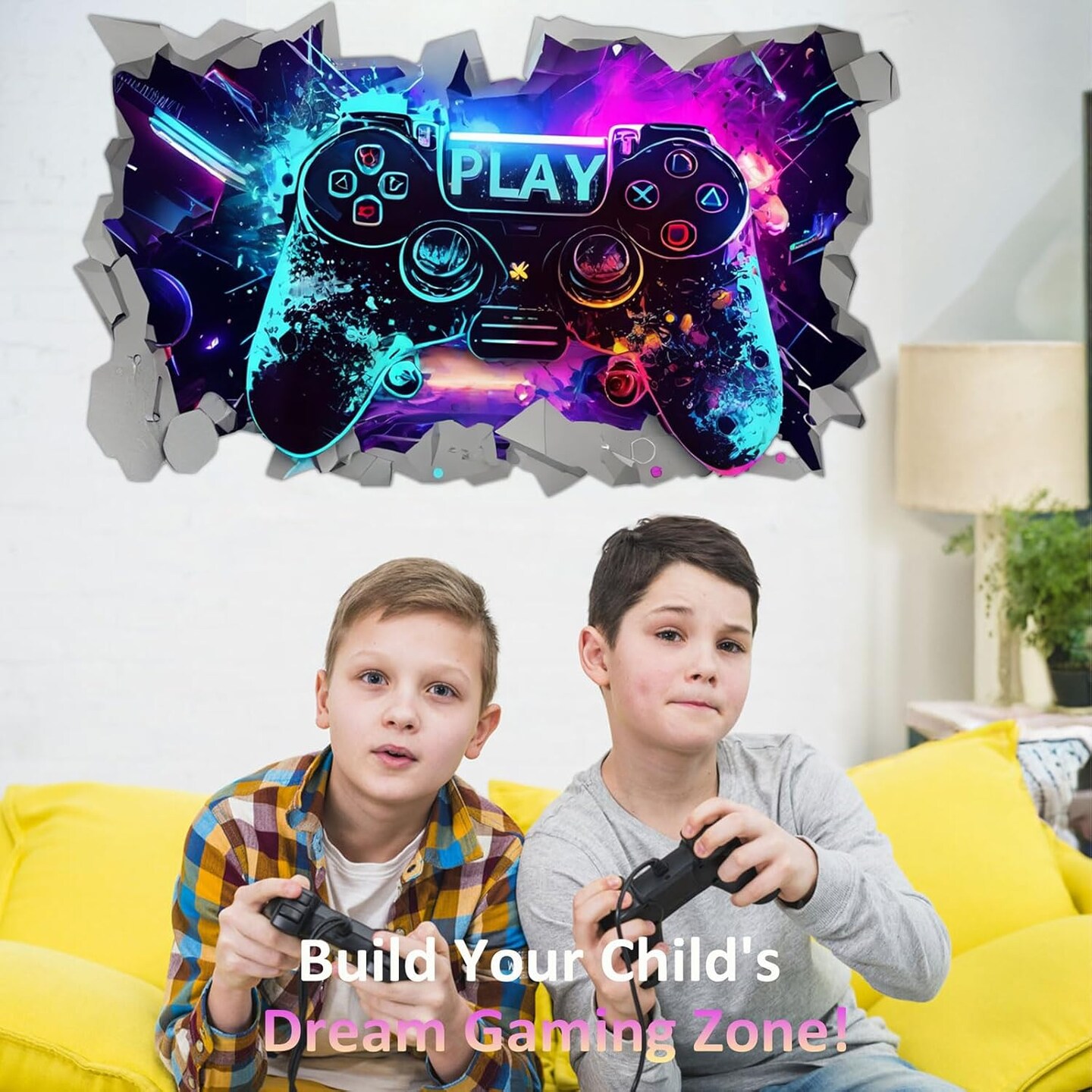 3D Game Wall Decals: Gaming Room Wall Stickers for Game Lover(3d Video Game Wall Decals)