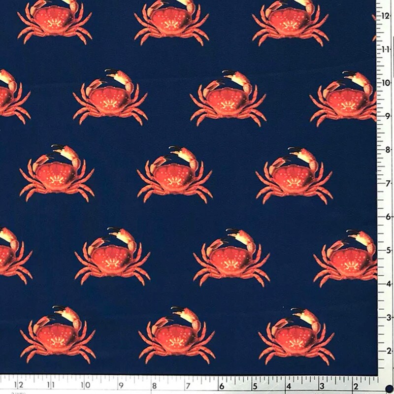 Feeling Crabby Printed Spandex Fabric