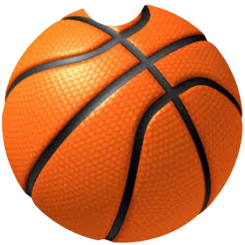 Basketball Ceramic Car Coaster Set 2.56&#x22; (2 Pack)