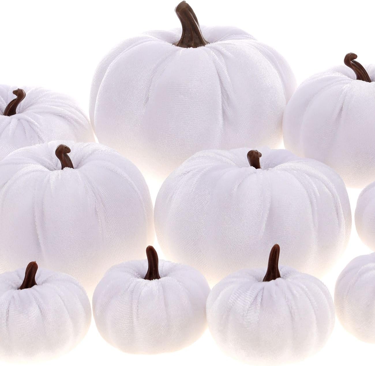12pcs Halloween Assorted Pumpkins (White)